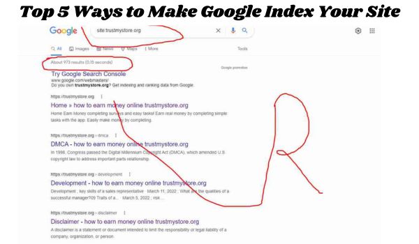 Make Google Index Your Site