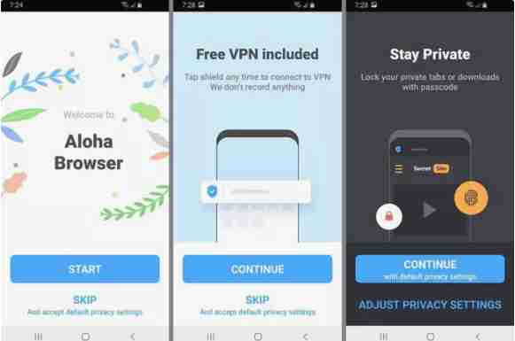 Best VPN Web Browser for Mobile: Aloha