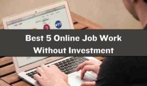 Best 5 Online Job Work Without Investment